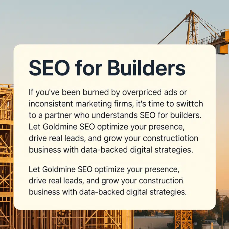Seo for builders
